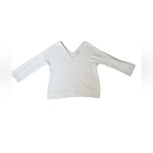 Madewell. Short Long Sleeve Blouse. Grey. V-neck Size XXS.